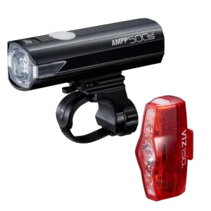 Cateye AMPP 500S / Vis 150 USB Rechargeable Bike Light Set - Black / Light Set / Rechargeable